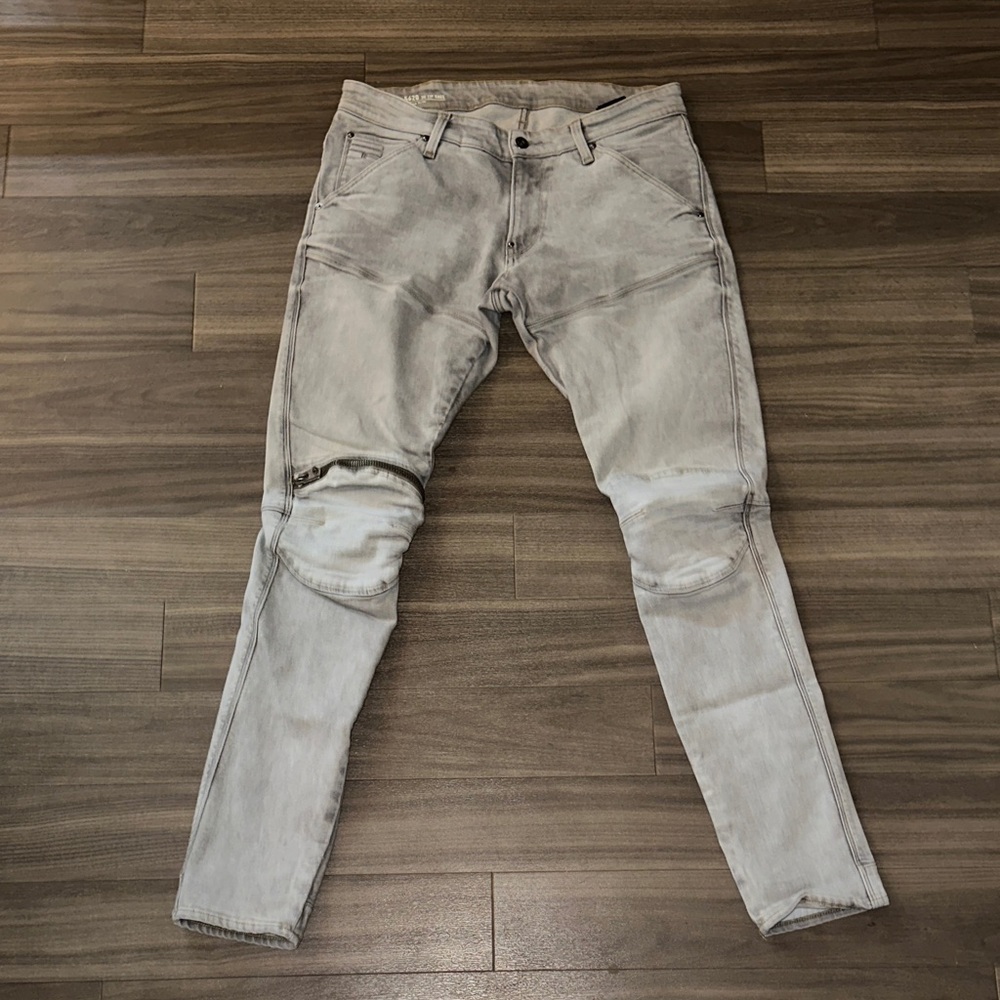 G-Star Men's Light Gray Skinny Jeans